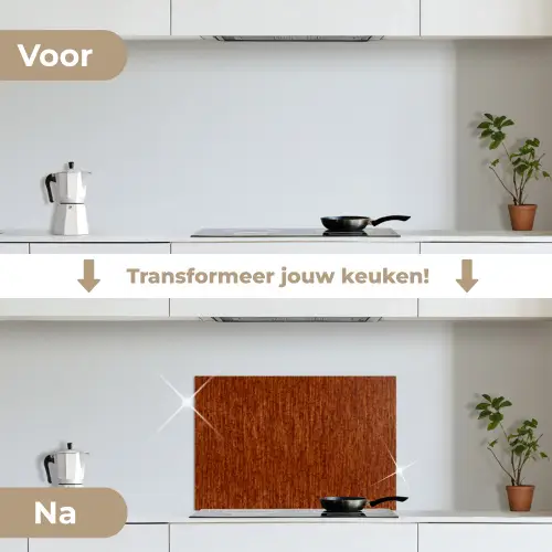 Rood - Bruin - Metaal - Roest keuken achterwand spatscherm klein 900 -voor_na_NL