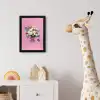 Bloemen - Quote - Kaartje - Kleurrijk fotolijst zwart zonder passe partout klein -usfeer4_kinderkamer
