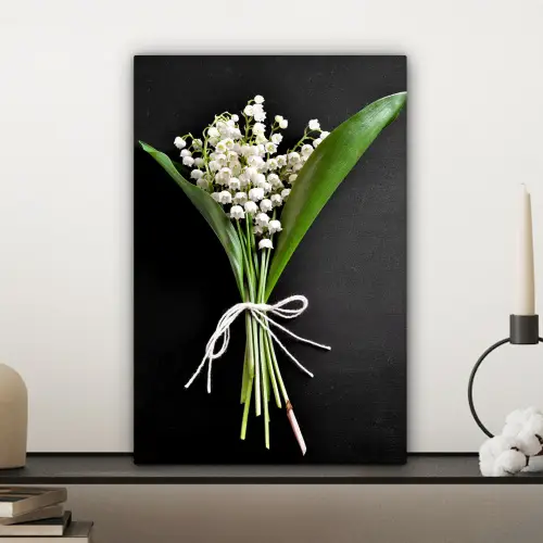 Lelietjes van dalen - Bloemen - Stilleven - Flora canvas 2cm klein -sfeer6