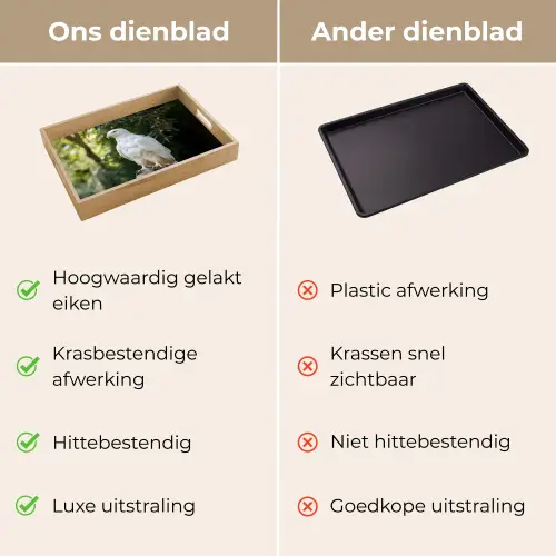 Arend - Hout - Wit - Planten Dienblad Rechthoek middel -USP_VergelijkingNL