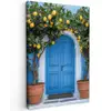 Citroenbomen - Geel - Deur - Potten Tuinposter op houten frame 2 cm dik klein -3d