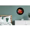 Peper - Graffiti - Verf - Abstract - Modern - Kleurrijk Wandcirkel aluminium klein -slaapkamer