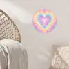 Hartvorm - Pastelkleuren - Tie Dye Wandcirkel behangsticker klein -sfeer4