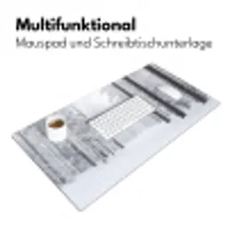 Bos - Sneeuw - Pad - Winter - Stilte Muismat XXL klein -ysfeer4_duits