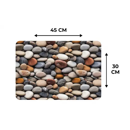 Rust - Zachte - Kleuren - Stenen Placemat vinyl groot 368 -specs