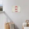 Minimalistisch - Cirkels - Roze tuinposter los doek klein -sfeer8
