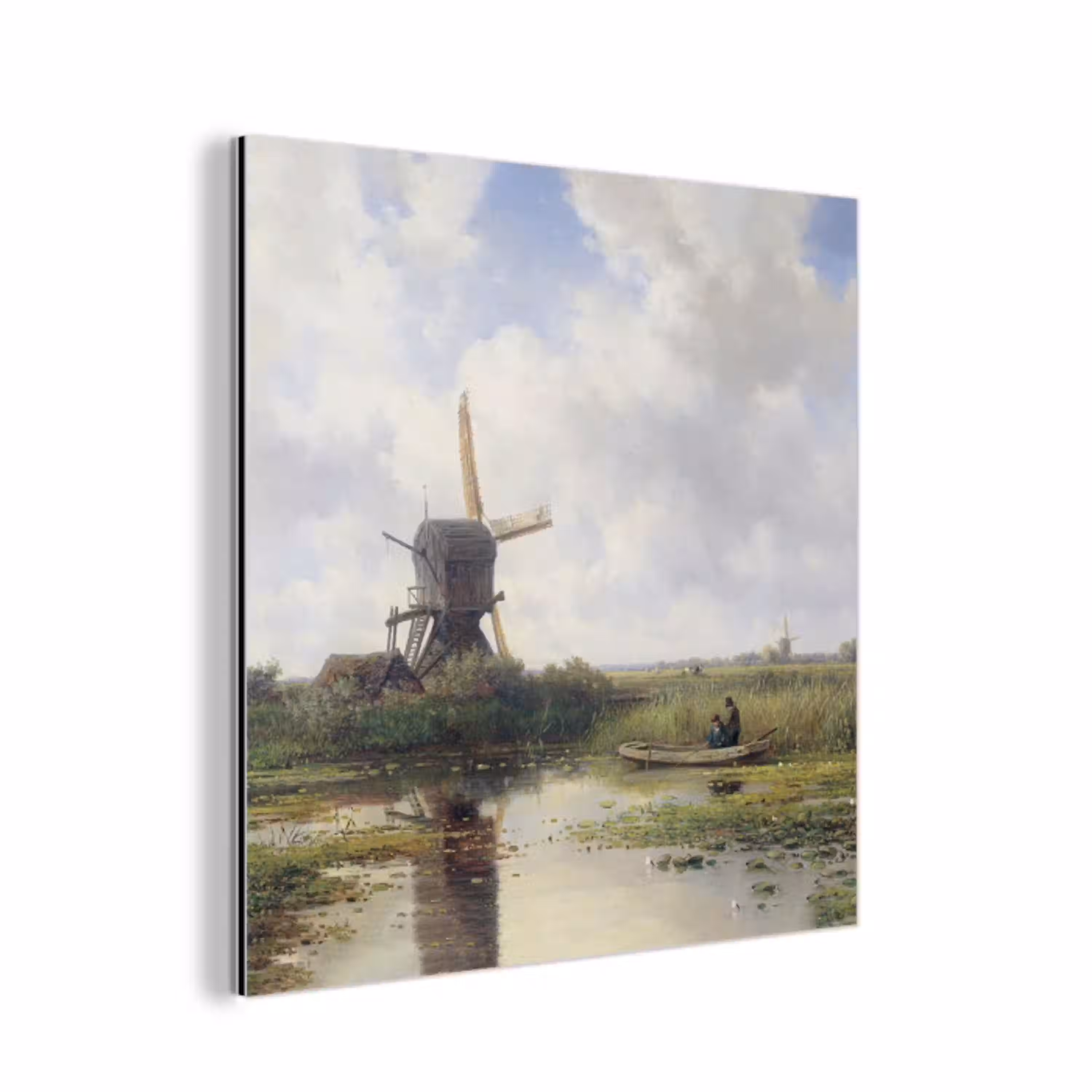 Molen - Willem Roelofs - Oude meesters - Kunst aluminium wit klein -3d