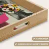 Vrouw - Kat - Bloemen - Kopje - Retro Dienblad Rechthoek middel -USP_HandgreepNL