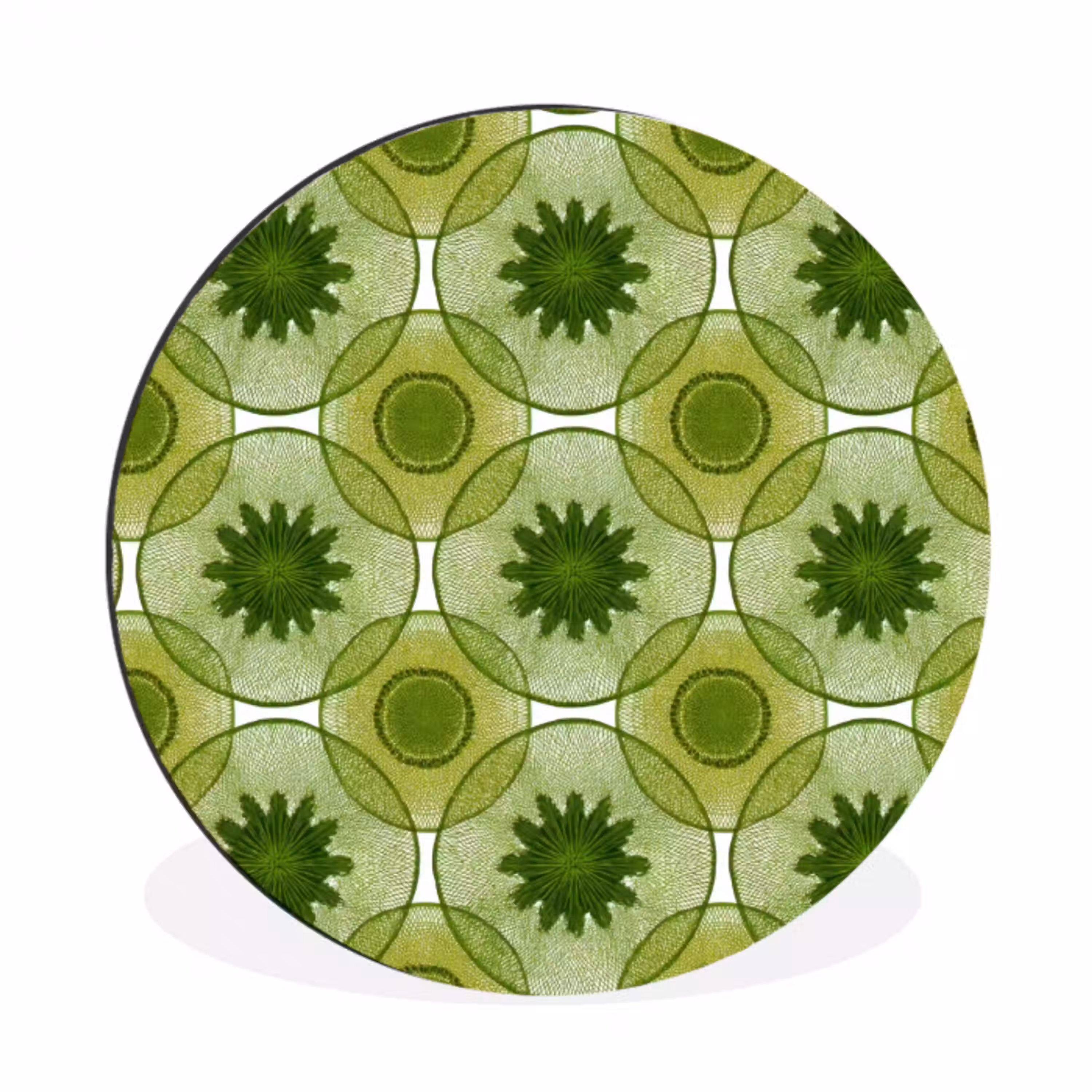 Cirkels - Patroon - Groen Wandcirkel aluminium klein 190 -3d