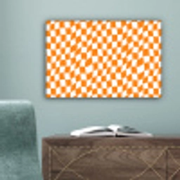 Golvend - Patroon - Oranje canvas 2cm klein 34 -sfeer4