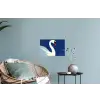 Zwaan - Wit - Snavel - Illustratie Muursticker klein -plant