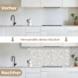 Zebra - Motief - Grijs keuken achterwand 2 middel 871 -voor-na_DE