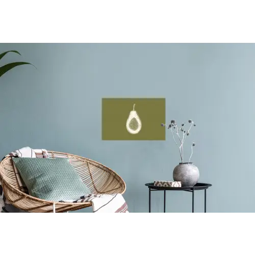 Avocado - Minimalistisch - Illustratie - Groen Muursticker klein -plant