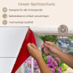 Landhuis omlijst door Hortensia's keuken achterwand spatscherm klein -spatscherm_DE