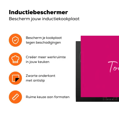 Toedeloe - Roze Inductie beschermer vinyl 3mm klein -zzzzzzz-td-ups