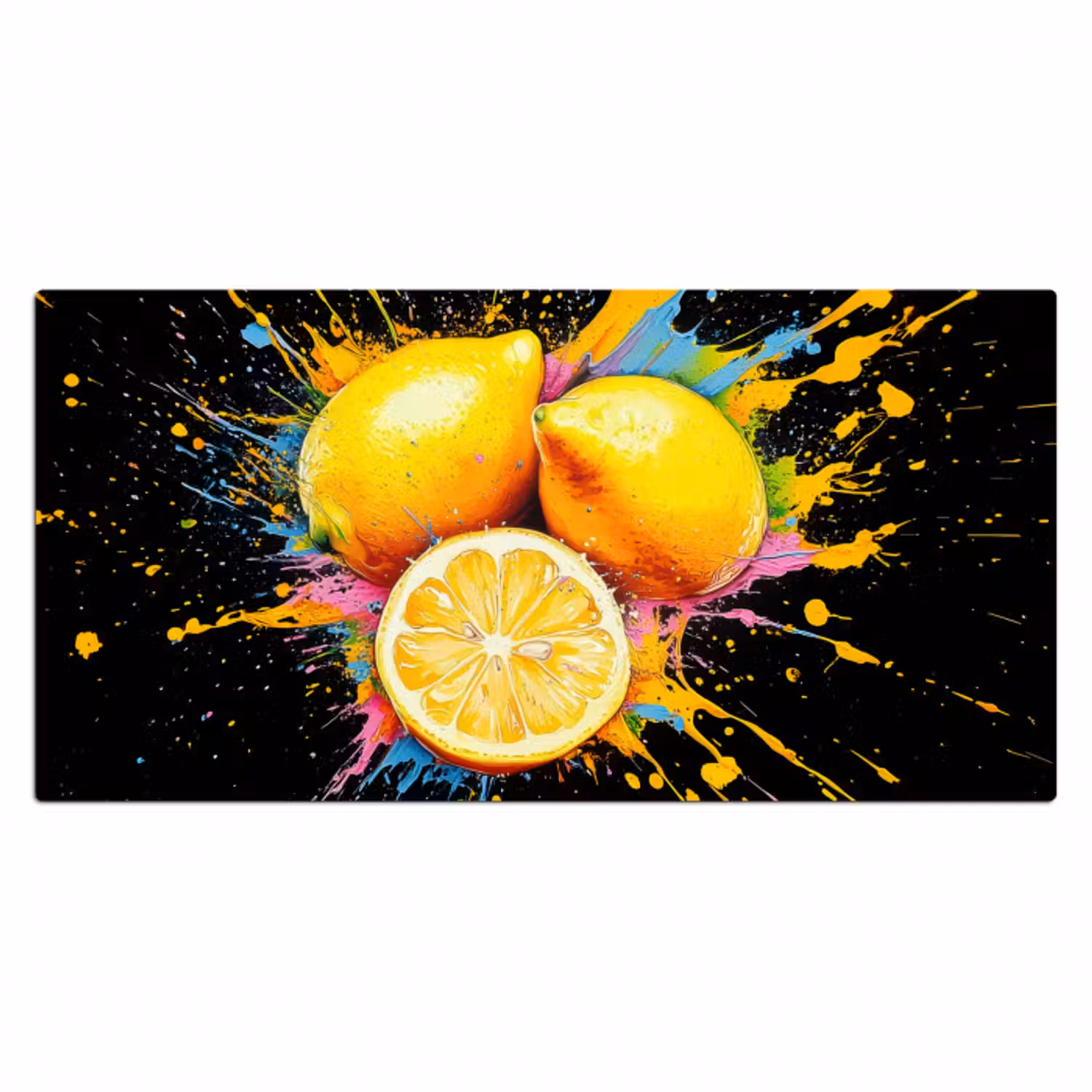 Schreibtischunterlage - Zitrone - Graffiti - Farbenfroh - Farbe - Modern