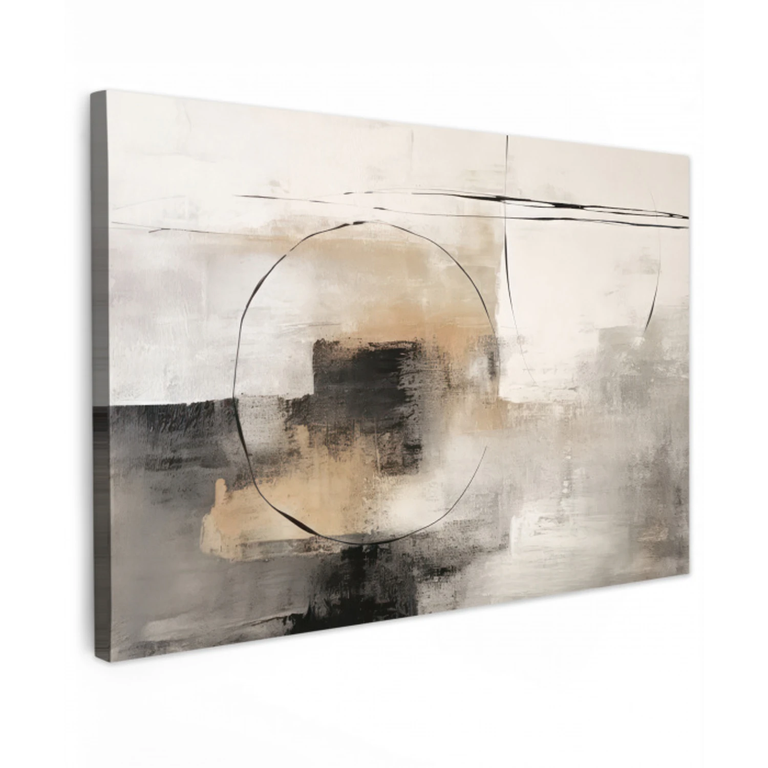 Kunst - Abstract - Grijs - Industrieel canvas 2cm klein -z3d
