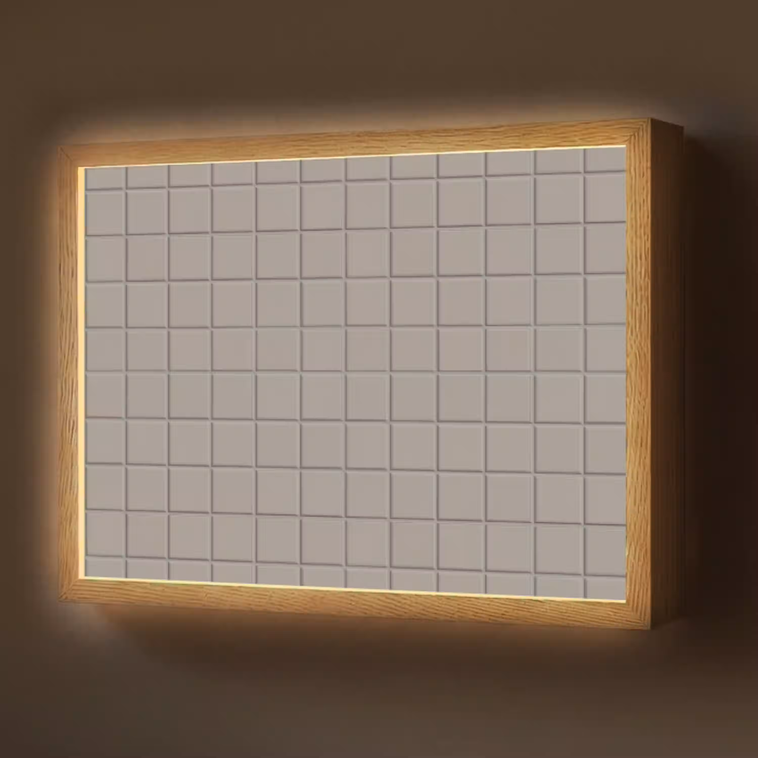 Tegel - Patroon Kiezel - Grijs Light Box met batterij (Wandlamp) middel 907 -z3d_website
