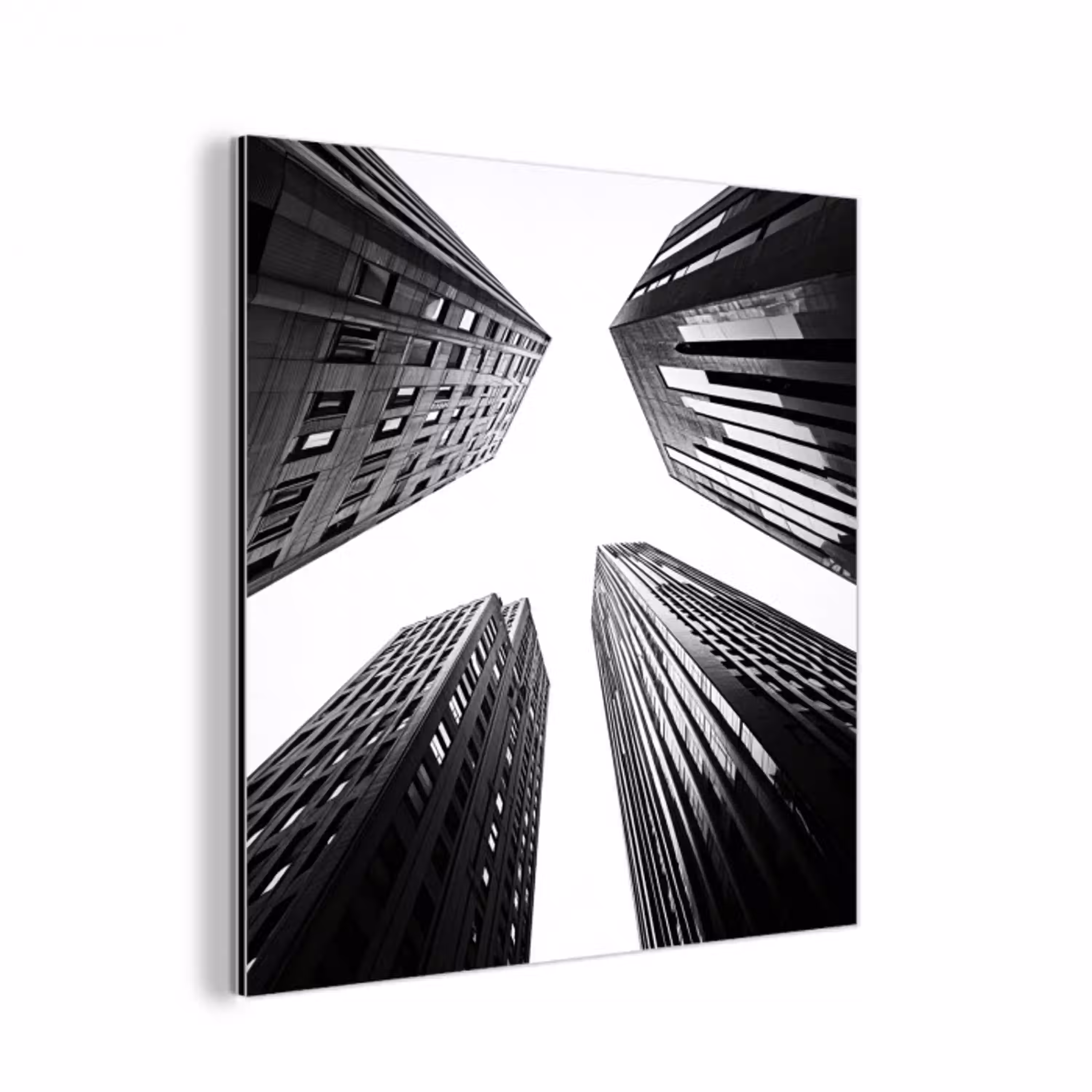 Gebouwen - Lucht - Zwart aluminium wit klein -3d