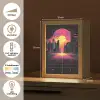 Stad - Gebouwen - Zon - Geel Light Box met kabel (Tafellamp) klein -USP_NL