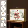 Kerstman- Winter - Sneeuw - Wit - Rood Light Box met batterij (Wandlamp) middel -USP_websiteoverzichtNL