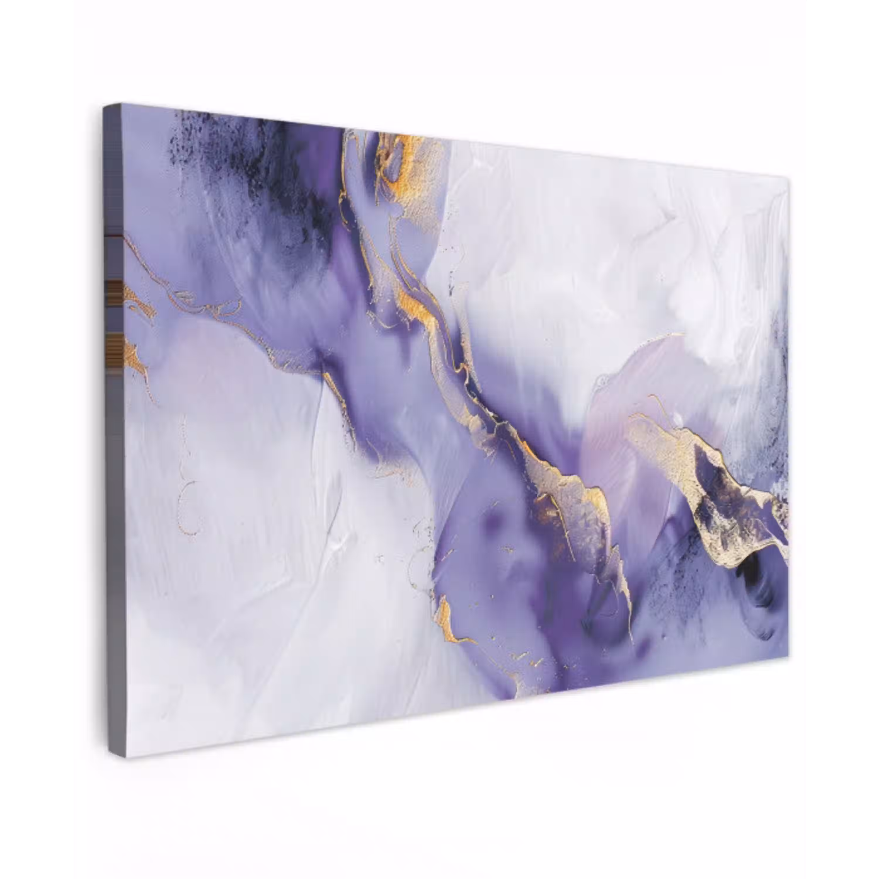 Paars - Modern - Marmer - Abstract canvas 2cm klein -z3d