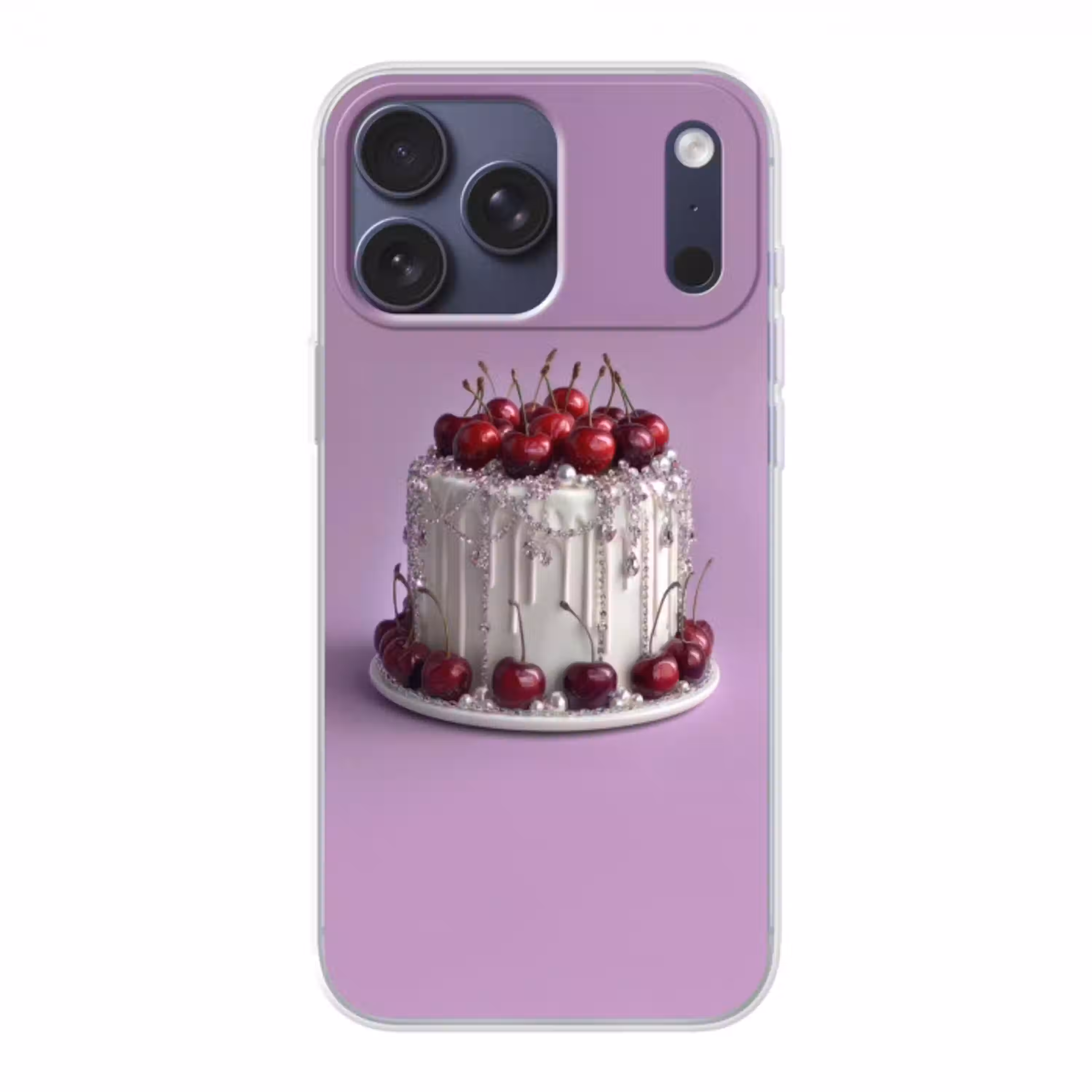 Taart - Kersen - Juwelen - Rood Telefoonhoesje iPhone 17 Pro Max klein -3d
