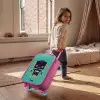 Groene robot Kinderkoffer - Roze klein -sfeer1