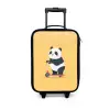 Panda - Step - Geel Kinderkoffer - Zwart klein -3d