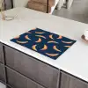 Banaan - Tropisch - Blauw - Patroon Inductie beschermer vinyl 3mm klein 276 -sfeer8