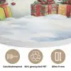 Vrolijk -  Sneeuw - Kleurrijk Akoestische PET Vilt - Rond klein -closeup_NL