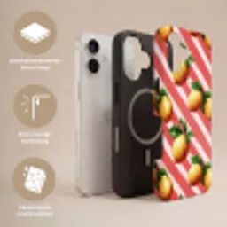 Citroen - Geïllustreerd - Oranje Toughcase MagSafe Apple iPhone 17 klein 1017 -USP_Lagen_NL