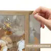 Vaas - Bloemen - Kunst - Goud Light Box met batterij (Wandlamp) middel -USP_websiteprintNL