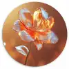 Glazen - Bloem - Zonlicht Wandcirkel plexiglas klein -3d