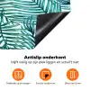 Palmbladeren - Sierlijk - Blauw - Groen Inductie beschermer vinyl 3mm klein 276 -zzzzzzz-td-onderkant