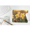 Bloemen - Geel - Wazig muismat rubber klein -witbureau