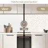 Beige - Geometrie - Patronen - Abstract keuken achterwand 2 middel 871 -voor-na2_NL