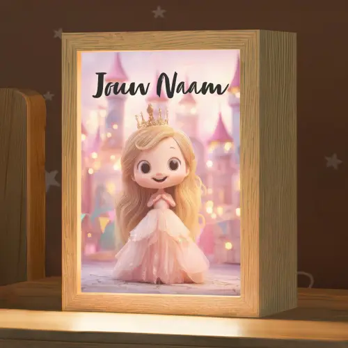Prinses - Roze - Kasteel Light Box met kabel (Kinderlampje) klein -zzz_3d_website