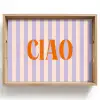 Ciao - Quote - Pastel - Strepen Dienblad Rechthoek middel -z3d_shopping