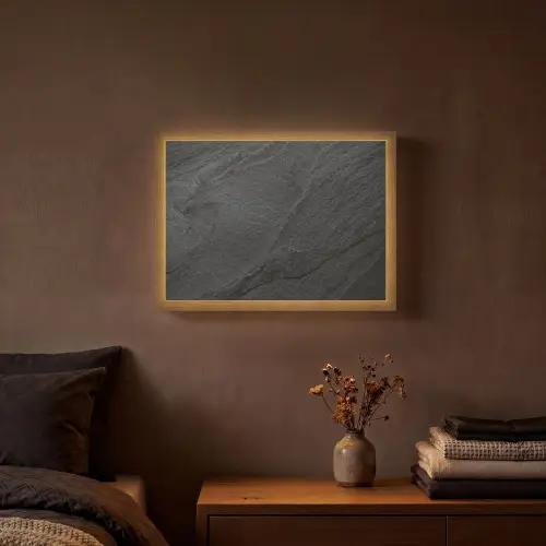 Beton - Zwart - Industrieel Light Box met batterij (Wandlamp) middel -sfeer4