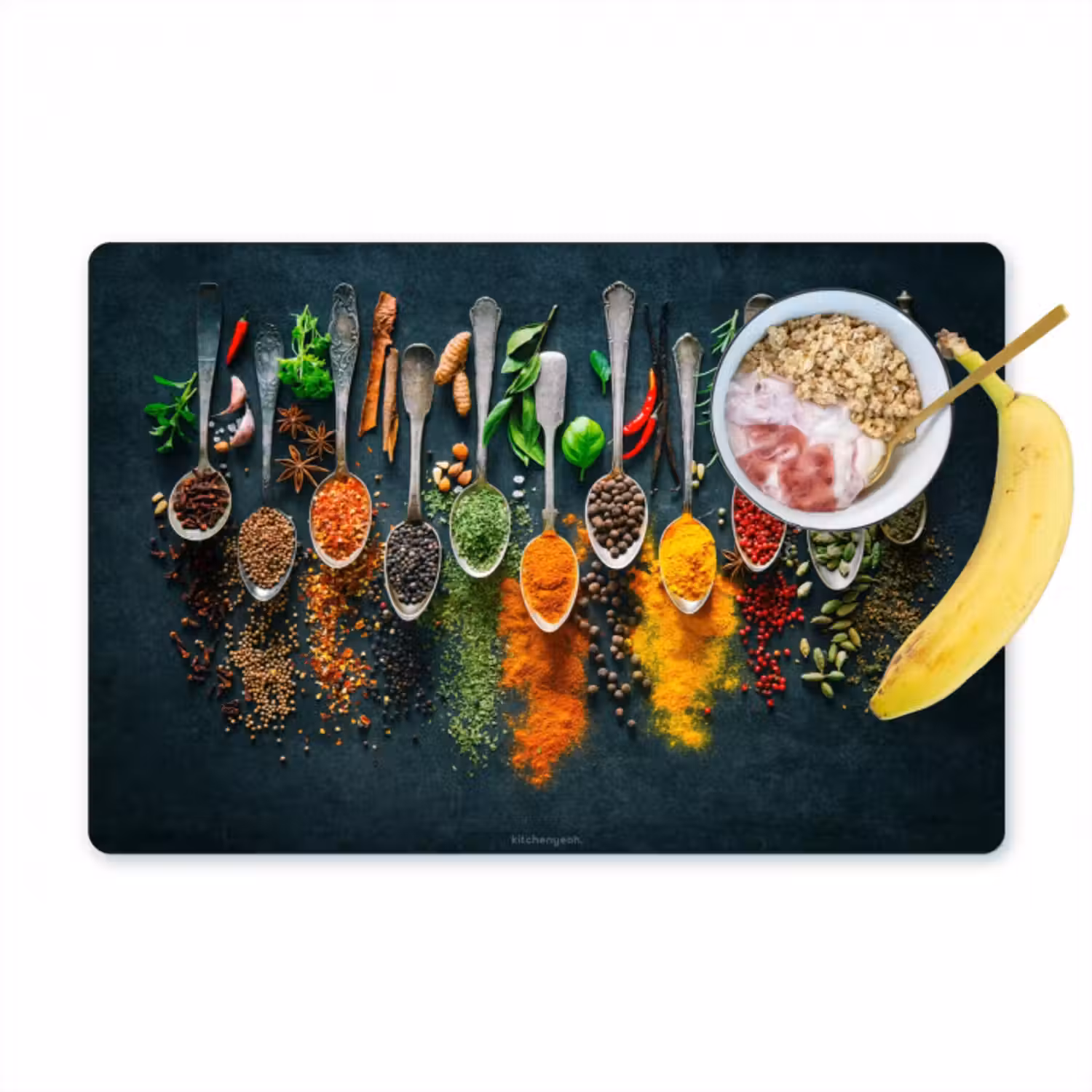 Placemat - 6 stuks - Kruiden - Lepels - Kleurrijk