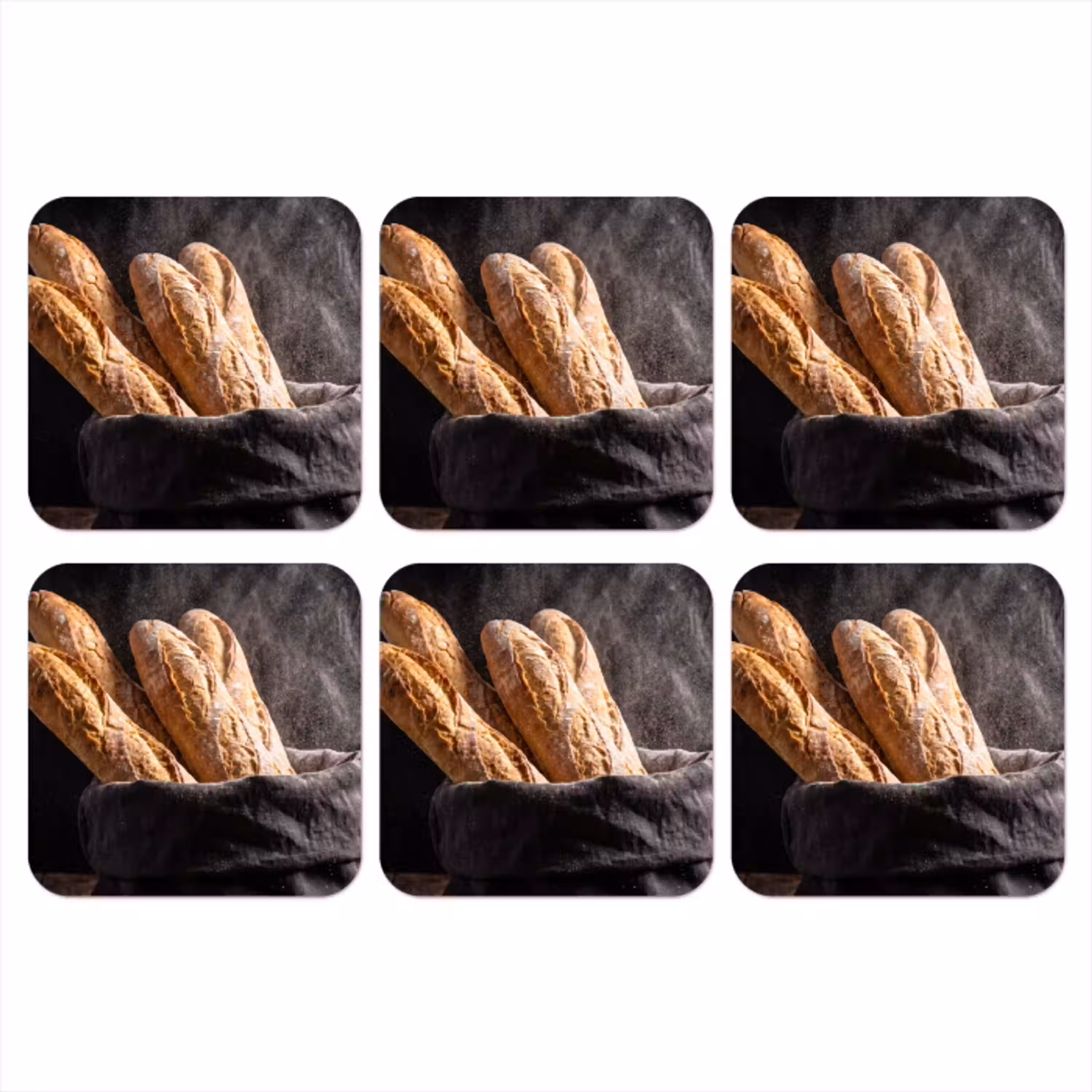 Brood - Zak - Eten onderzetter kurk middel -3d