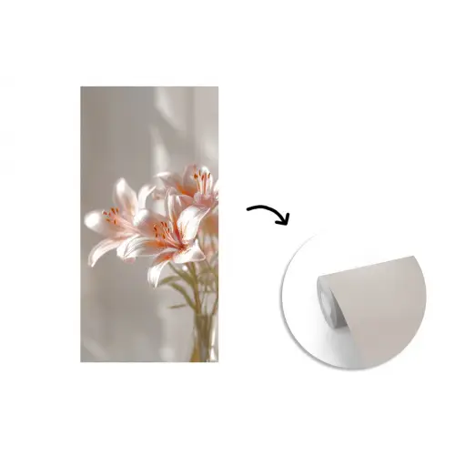 Lelies - Meeldraden - Roze - Wazig fotobehang vinyl groot -3d