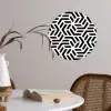 Design - Geometrie - Patroon - Zwart - Wit Wandcirkel behangsticker klein 186 -sfeer3