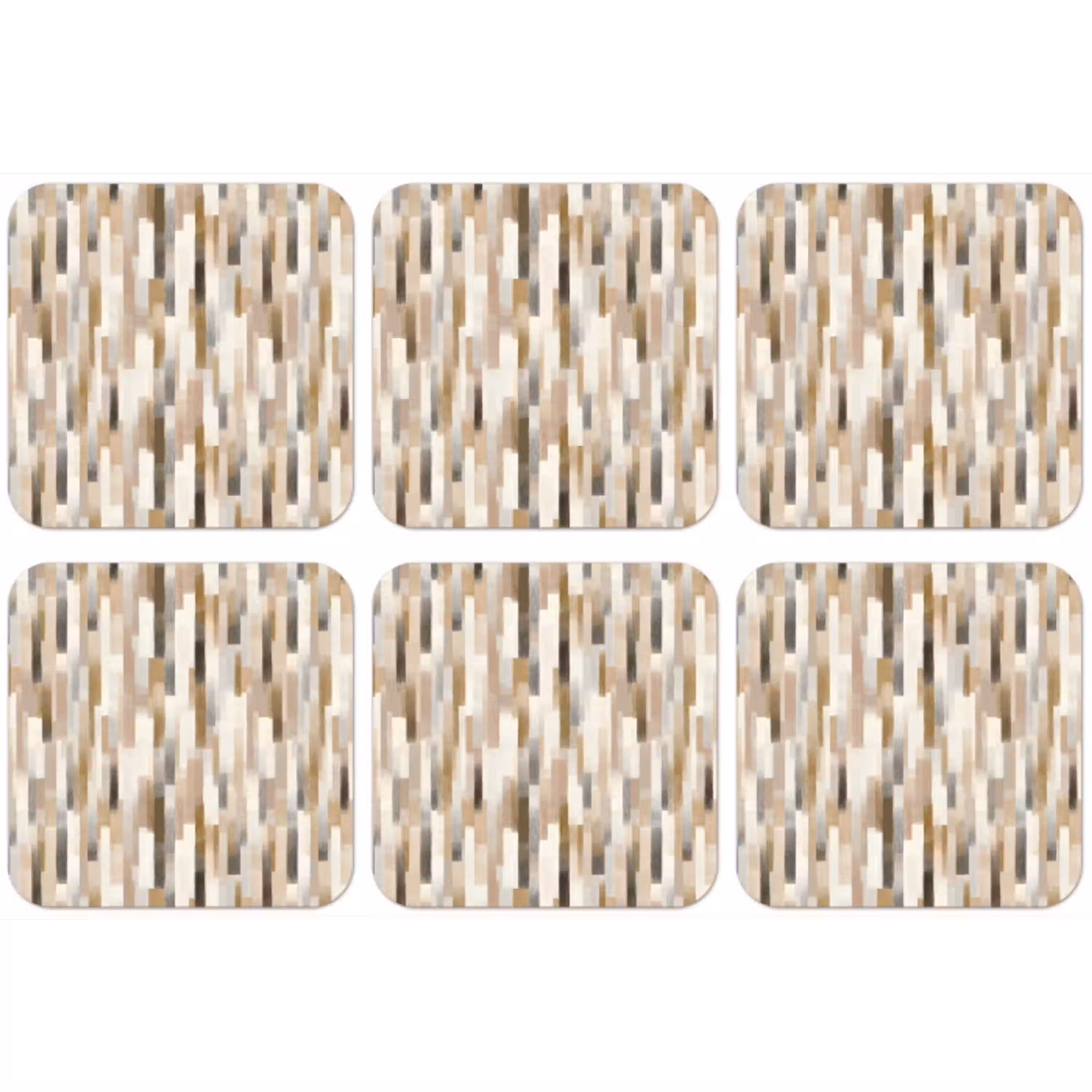 Abstract - Patroon - Kwaststreken onderzetter kurk middel 366 -zkaufland3dotto