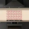 Strepen - Rood - Wit - Patroon keuken achterwand spatscherm klein 900 -sfeer1
