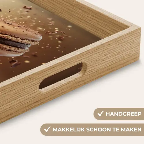 Chocolade - Macarons - Eten - Snoep Dienblad Rechthoek middel -USP_HandgreepNL