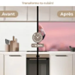 Flamingo - Portret - Roze keuken achterwand 2 middel -voor-na2_FR