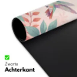 Kolibrie - Vliegen - Natuur - Illustratie - Kleurrijk Muismat XXL klein -sfeer2