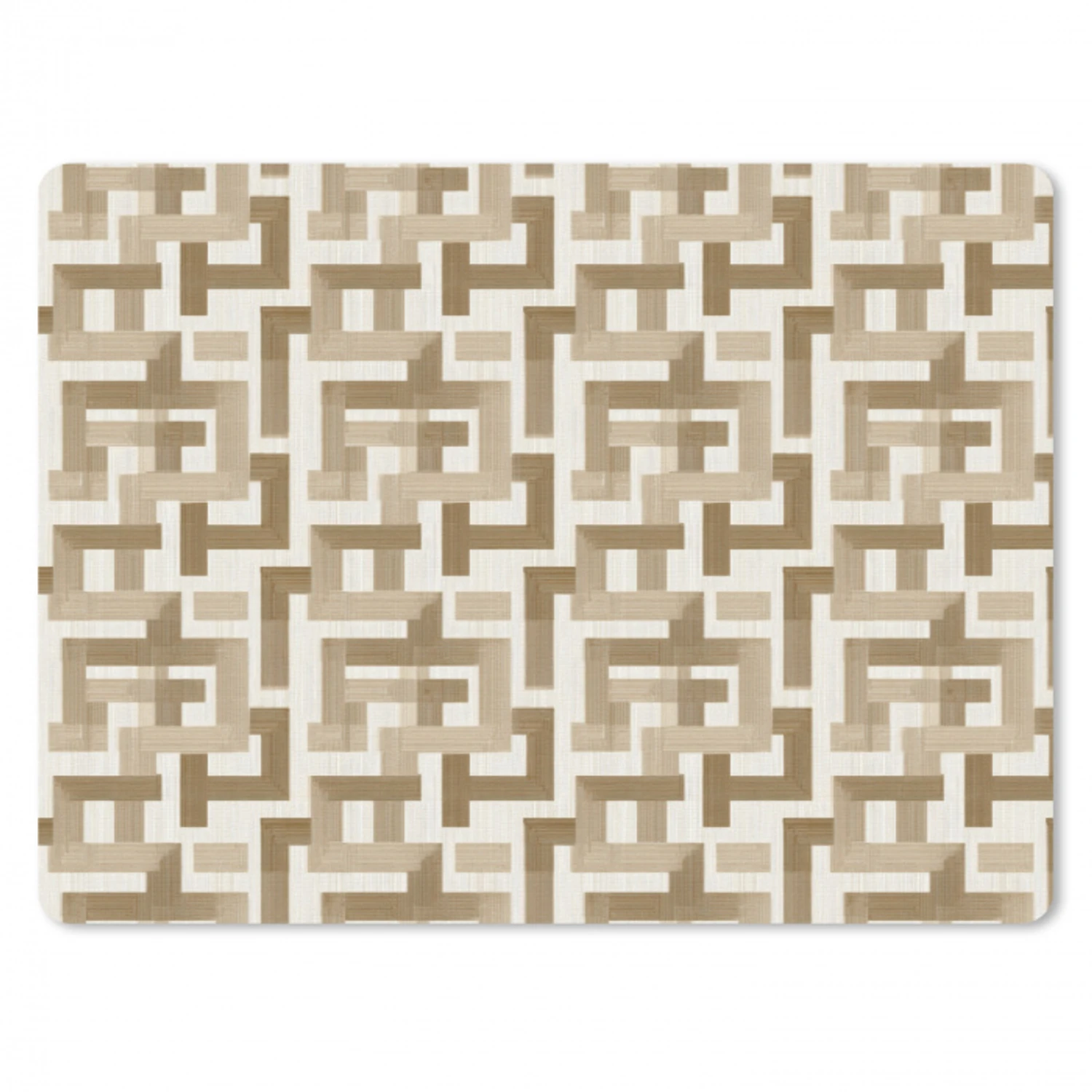 Geometrisch - Retro - Bruin muismat rubber klein 262 -3d